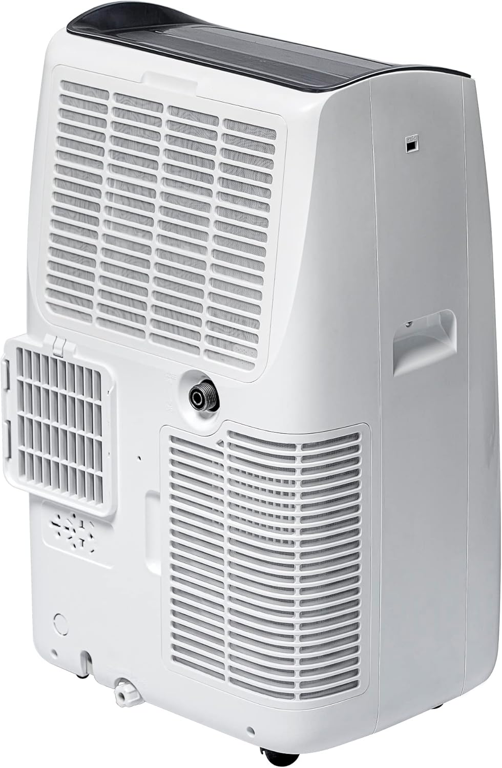Back view of the HAVERLAND Portable Air Conditioner TAC-1223WC with exhaust hose connection and drain ports