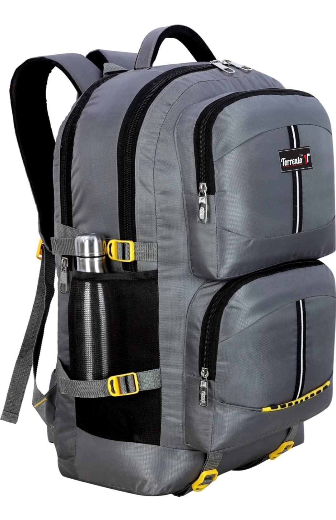 55 Litres Super Quality Rucksack And Trekking Backpacks - Grey-image-14