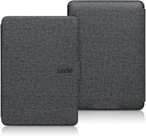 Funda para Kindle Paperwhite de 6" (10ª generación, versión 2018) - Funda de piel sintética ligera de alta calidad con apagado y encendido Negro
