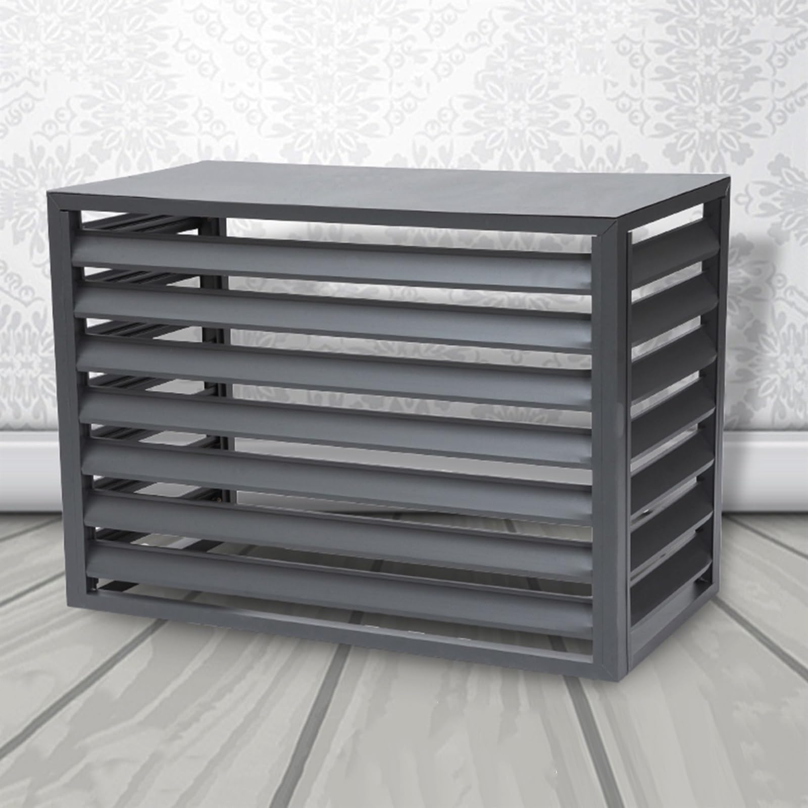 Buitenairco-afdekking van aluminium, beschermhoes, prullenbakbehuizing, privacyscherm, hekwerkpanelen, bloemenstandaard, condensatorzwembadapparatuurbehuizing, AC-hek voor buitenun Buitenairco-afdekking van aluminium, beschermhoes, prullenbakbehuizing, privacyscherm, hekwerkpanelen, bloemenstandaard, condensatorzwembadapparatuurbehuizing, AC-hek voor buitenun