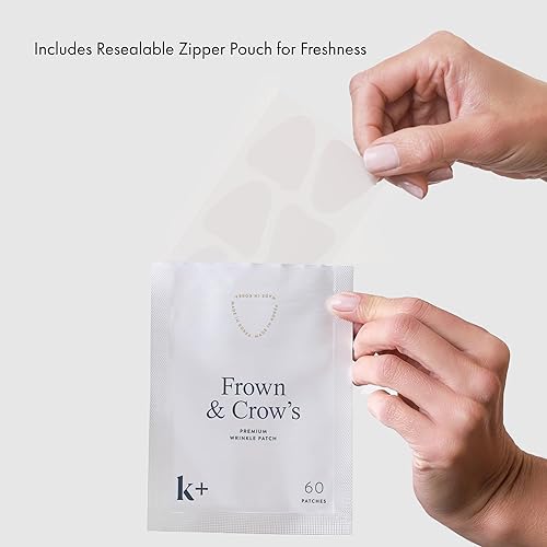 Miniatura 7 de K+ Parches antiarrugas para frente, patas de gallo y líneas sonrientes, parches coreanos para la noche con ácido hialurónico, péptidos y adenosina