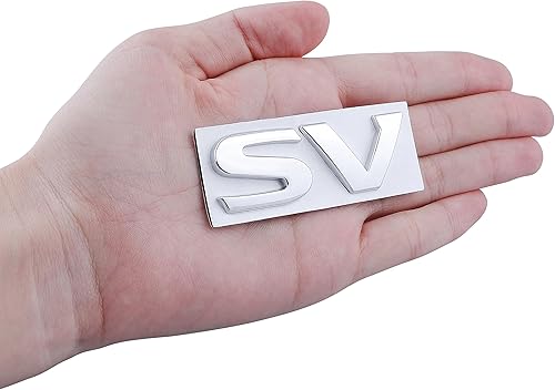 Miniatura 5 de 2 calcomanías de metal para automóvil SV 3D elevadas y fuertes, calcomanías adhesivas para automóvil, motocicletas, emblema lateral trasero