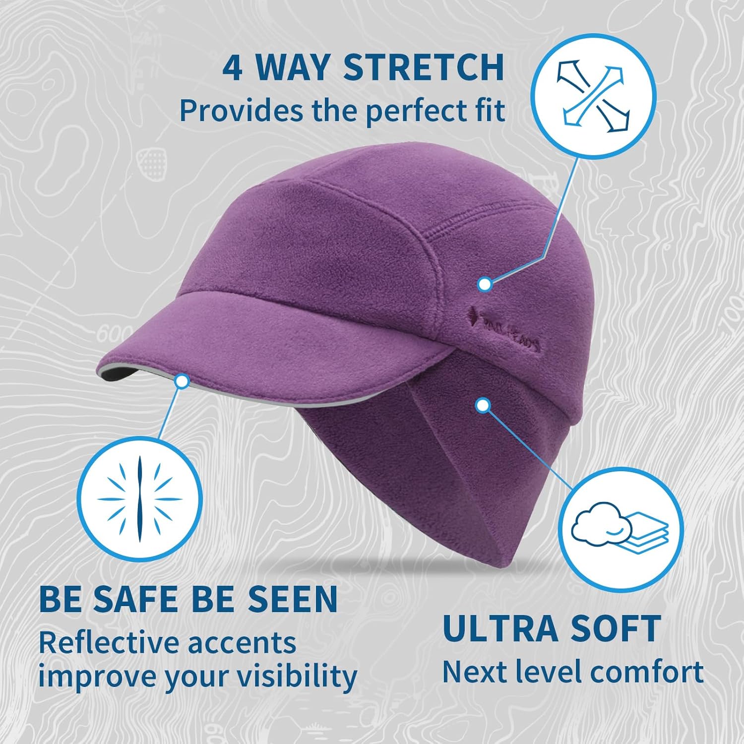 TrailHeads Fleece Ponytail Hat for Women – Trailblazer Reflective Winter Hat with Ponytail Hole for Workouts - Image 6