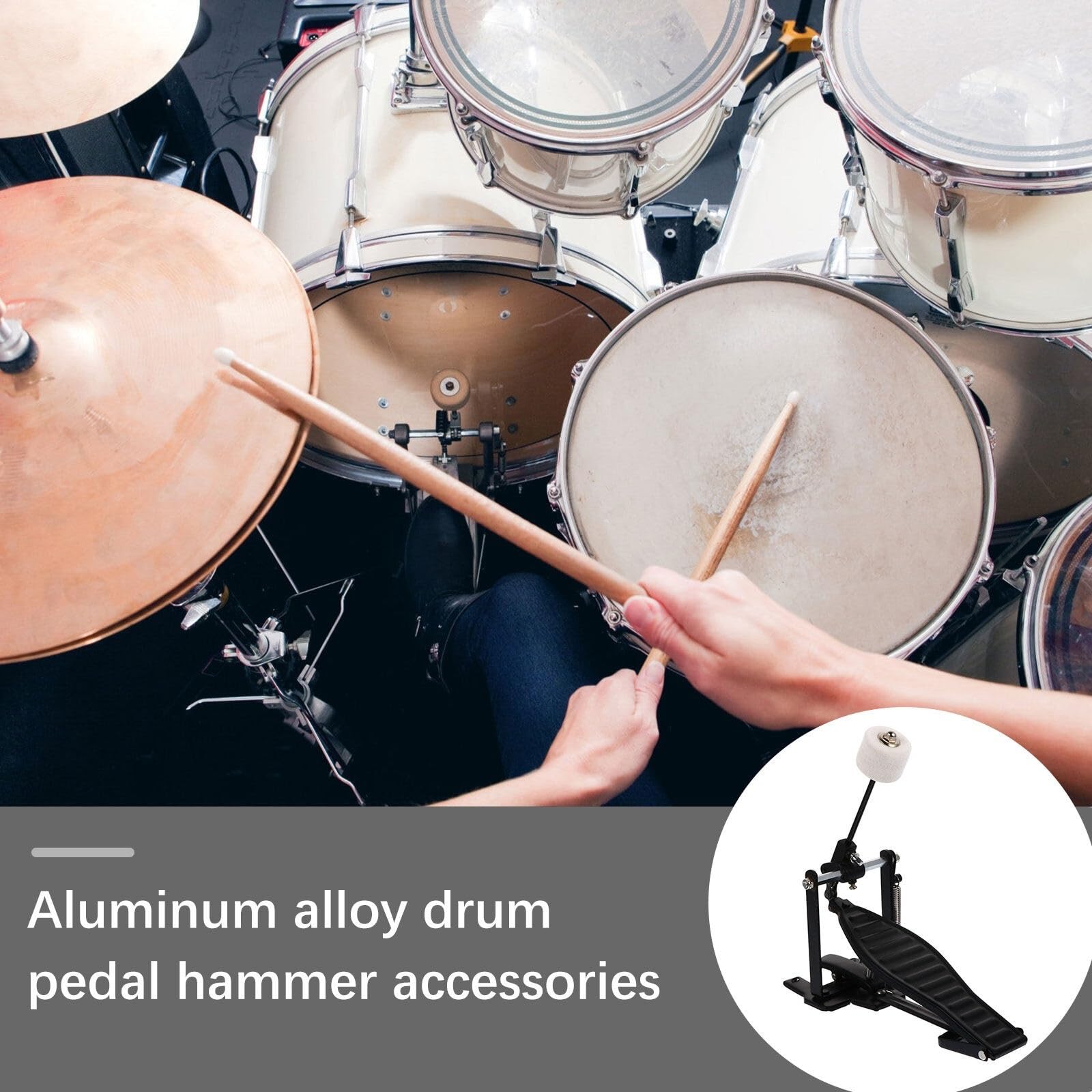 Pedał bębna basowego Zestaw Instrumentów Młotkowych Na Pedały Perkusyjne Instrumenty Na Stopy Zestaw Instrumentów Ze Stopu Aluminium