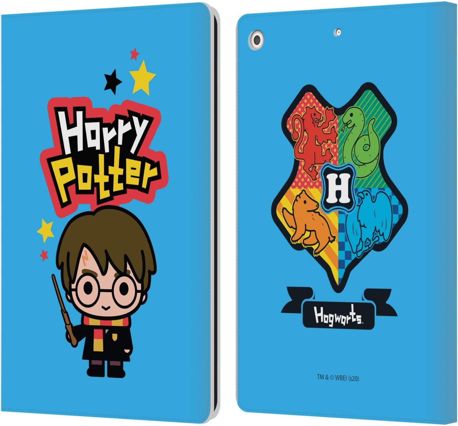 Head Case Designs Officially Licensed Harry Potter The Boy Who Lived Deathly Hallows XXVIII Leather Wallet Case Compatible with Apple iPad 10.2 2019/2020/2021