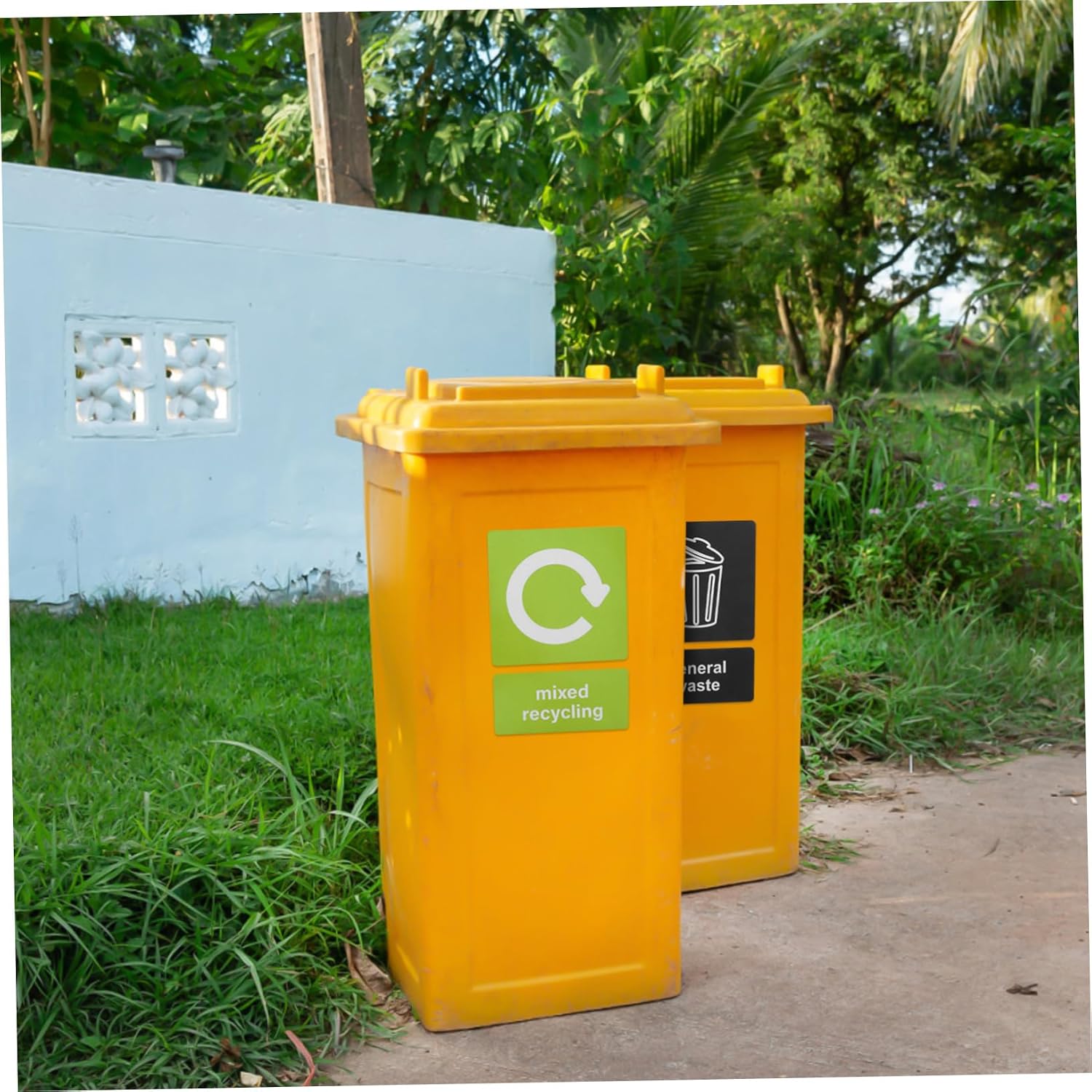 10pcs Garbage Can Stickers Waste Sticker for Trash Bins Litter Trash Can Identification Promote Waste Sorting Easy to Apply Labels