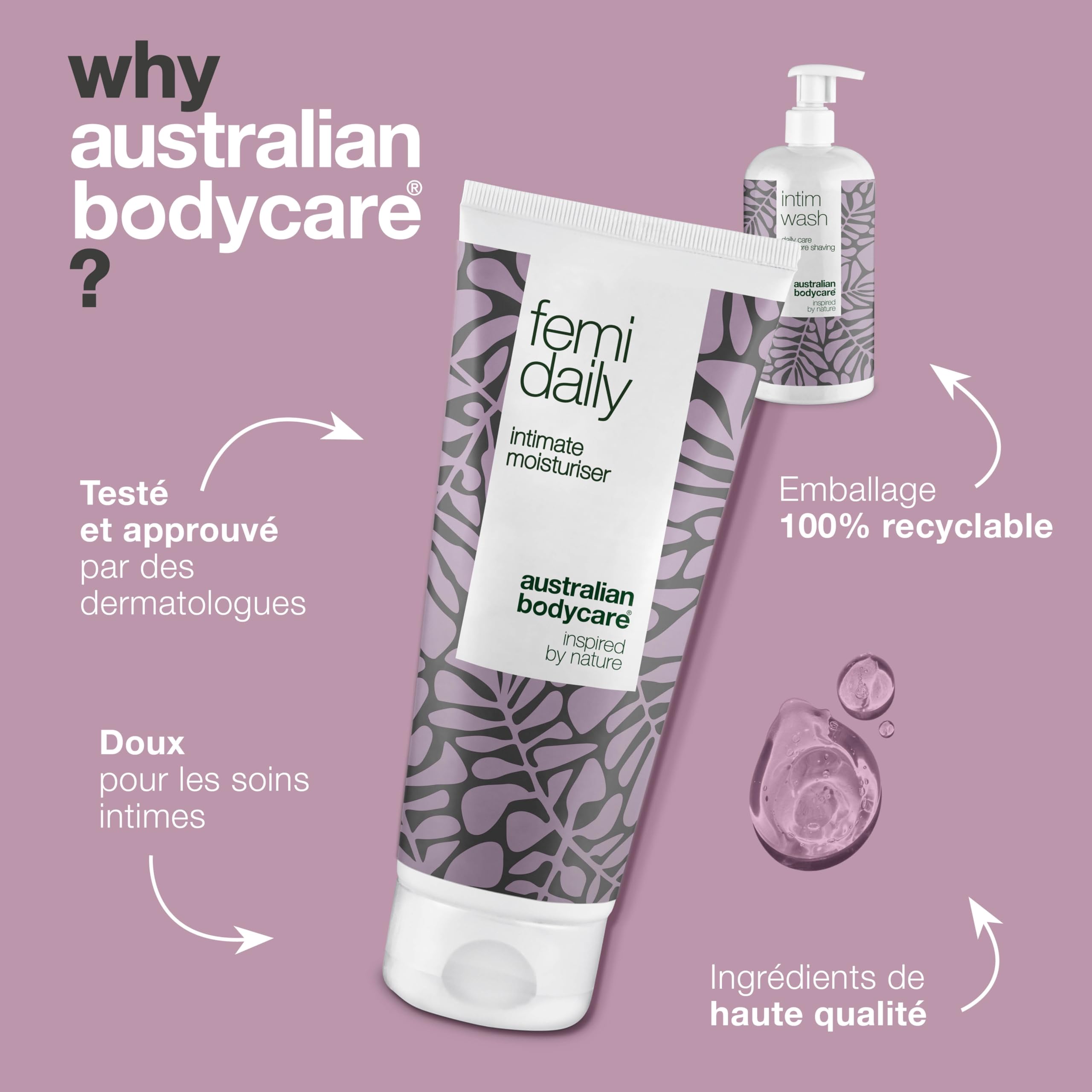 Kit d'hygiène intime 2 pièces pour femme | Lotion de nettoyage 500 ml & gel vaginal 100 ml | Conçu pour lutter contre les démangeaisons, la sécheresse & les odeurs indésirables dans la zone intime