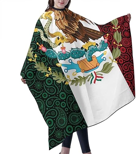 Miniatura 2 de Bandera de cachemira de México para salón de belleza, capa de corte de pelo para peluquería y peluquería delantal, accesorio de peinado para unisex