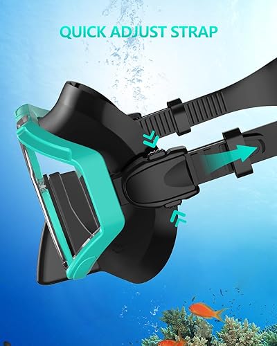 Miniatura 3 de WSTOO Adults Swim Goggles with Nose Cover,HD 3-Window Wide Vision Lens Snorkel Diving Swimming Mask Anti-Fog&Leak