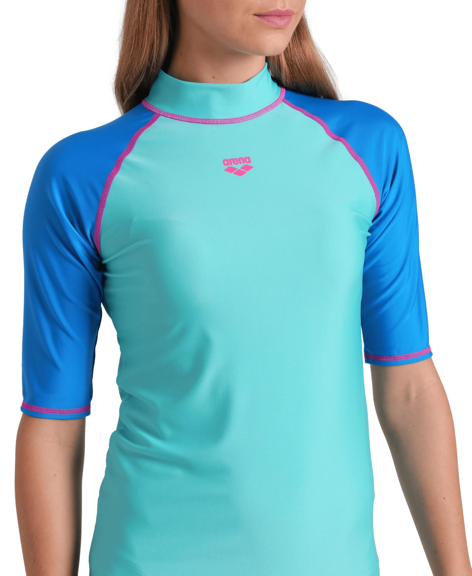 ARENA Women's Rash Vest S/S Graphic Top Mujer (Pack de 1)