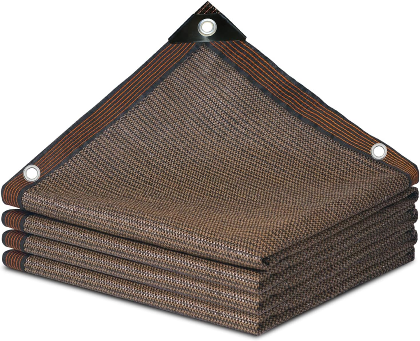 Shade Cloth Mocha 90% Mesh Tarp with Grommets Shade Sails Sunblock Net 5t 10t 15t 20t 25t 30t 35t 40t 45t 50t Shade Fabric for Plants Greenhouse Outdoor Pergola Lawn Kennel Chicken Coop(20x25ft)