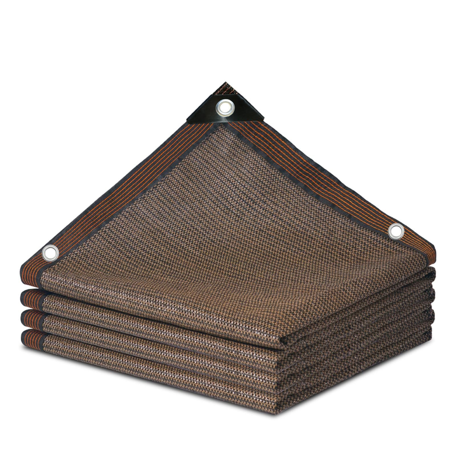 Bâche d'ombrage moka 90 % avec œillets 7,6x12,2 m pour jardin et serre