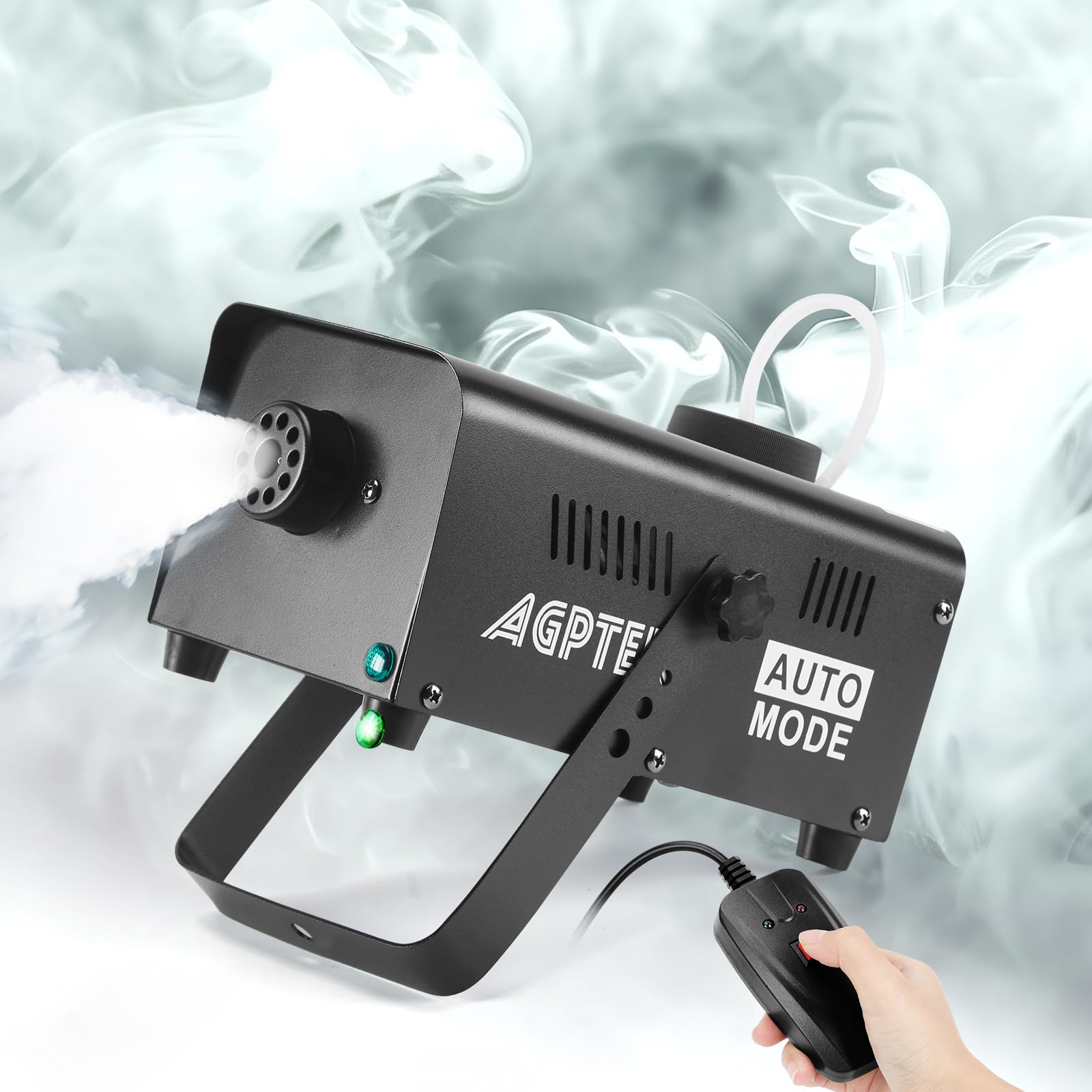 AGPTEK 500W Nebelmaschine, Nebelmaschine mit kabelgebundener Steuerung & automatischer Sprühfunktion, ideal für Halloween, Weihnachten, Hochzeit, Partys, DJ Performance & Bühnenshow