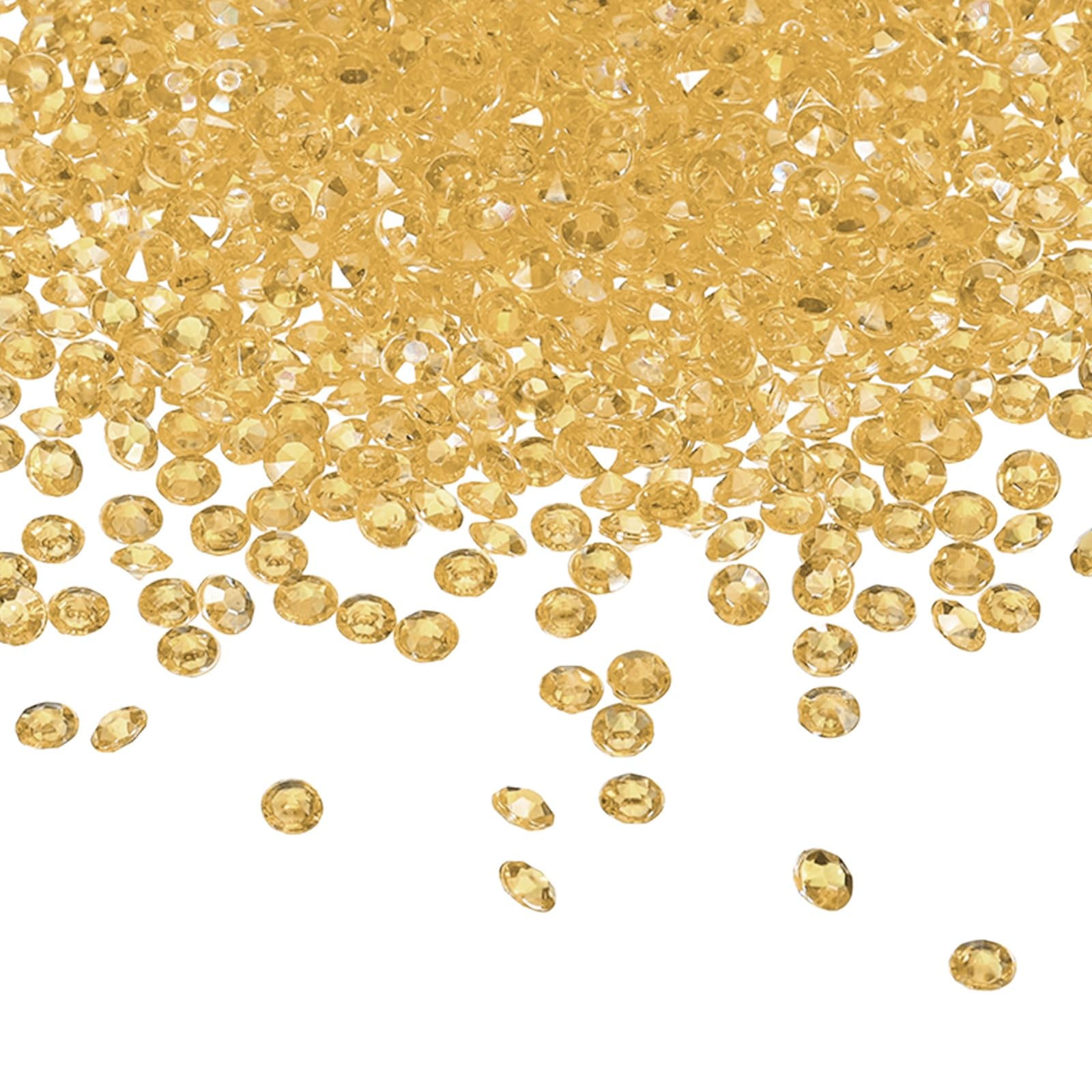 sourcing map 5000Pcs Wedding Table Scatter Confetti Diamond, 4.5mm Acrylic Bulk Fake Crystals Vase Diamonds Decorations for Table Centerpiece Wedding Bridal Party Vase Beads, Light Brown AB