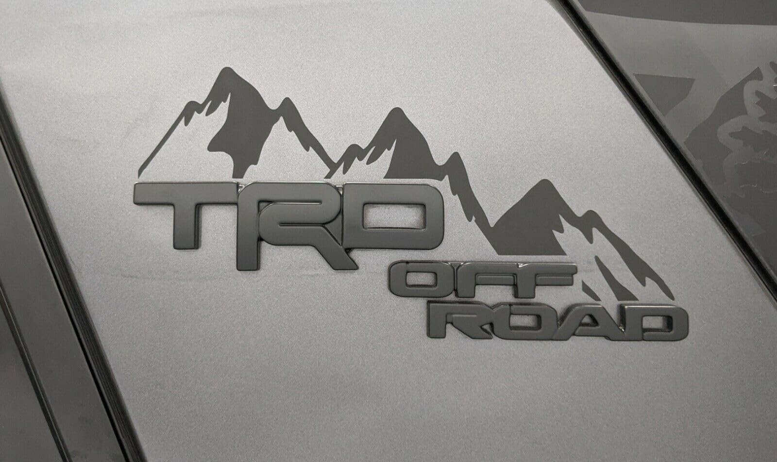 Generic 5th Generation 4Runner TRD Off Road Pillar Mountain Decal Matte Black (Pair)