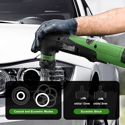 Miniatura 2 de Ginour Mini pulidora inalámbrica para detalles de automóvil, kit de pulidora de automóvil de 12 V con placa de respaldo de 1 y 1.2 pulgadas, 2