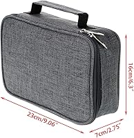 Vista 5 de BTSKY® - Estuche de lápices con cierre de alta capacidad, multifuncional, 72 ranuras, estuche de lápices de colores, portátil, con 2 fundas Gris