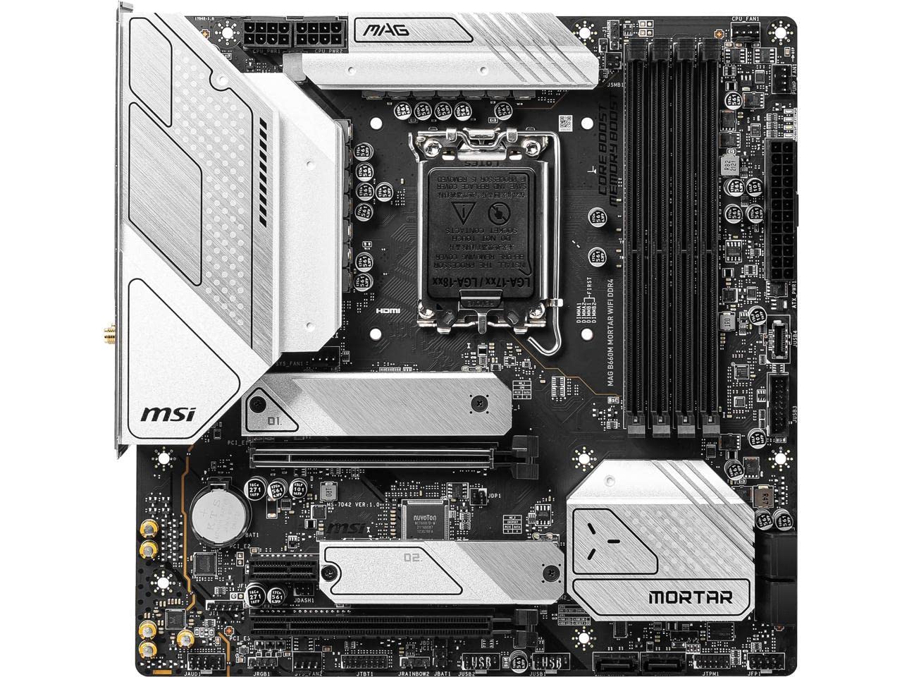 MSI MAG B660M MORTAR WIFI DDR4 本体 Amazon.com: MSI MAG B660M Mortar WiFi DDR4 Gaming Motherboard