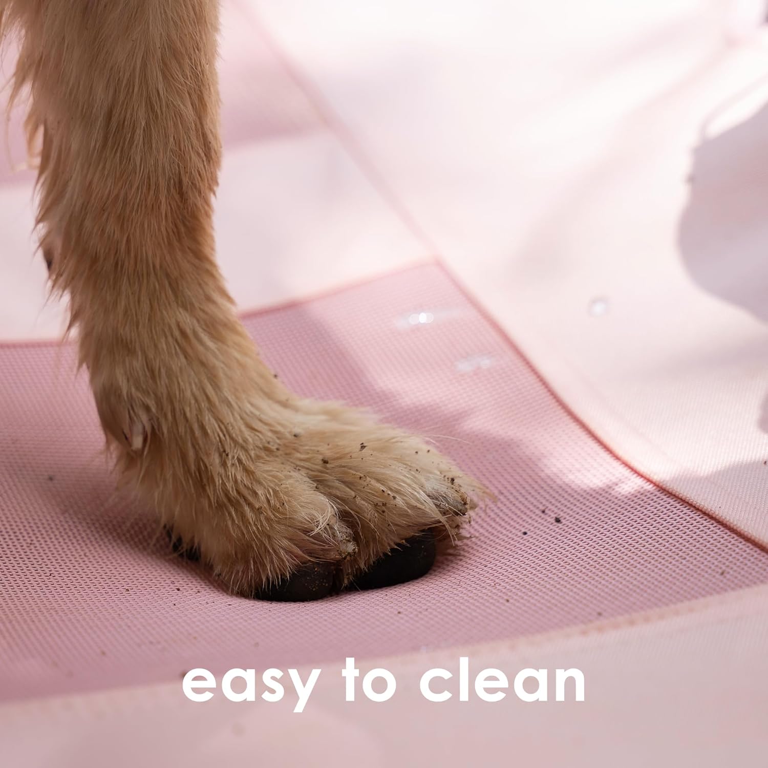 review Pink Elevated Dog Bed for Medium Dogs,Outdoor Raised Dog Cot Off Ground, Dog Hammock Bed with Washable & Breathable Mesh,Indoor & Outdoor,30 * 24 * 7 inches