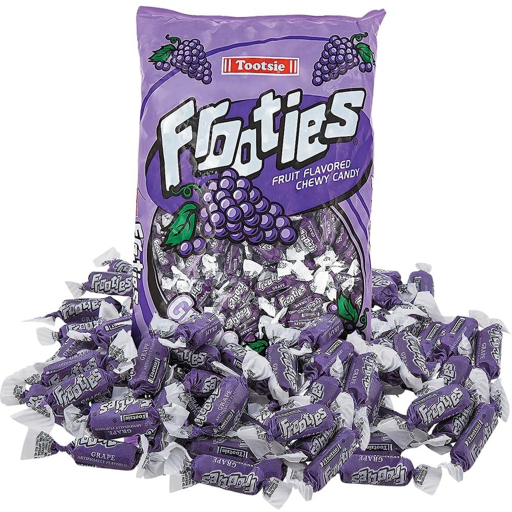 Fun Express - Grape Mini Tootsie Roll Frooties for Wedding - Edibles - Soft & Chewy Candy - Taffy & Marshmallow - Wedding - 360 Pieces