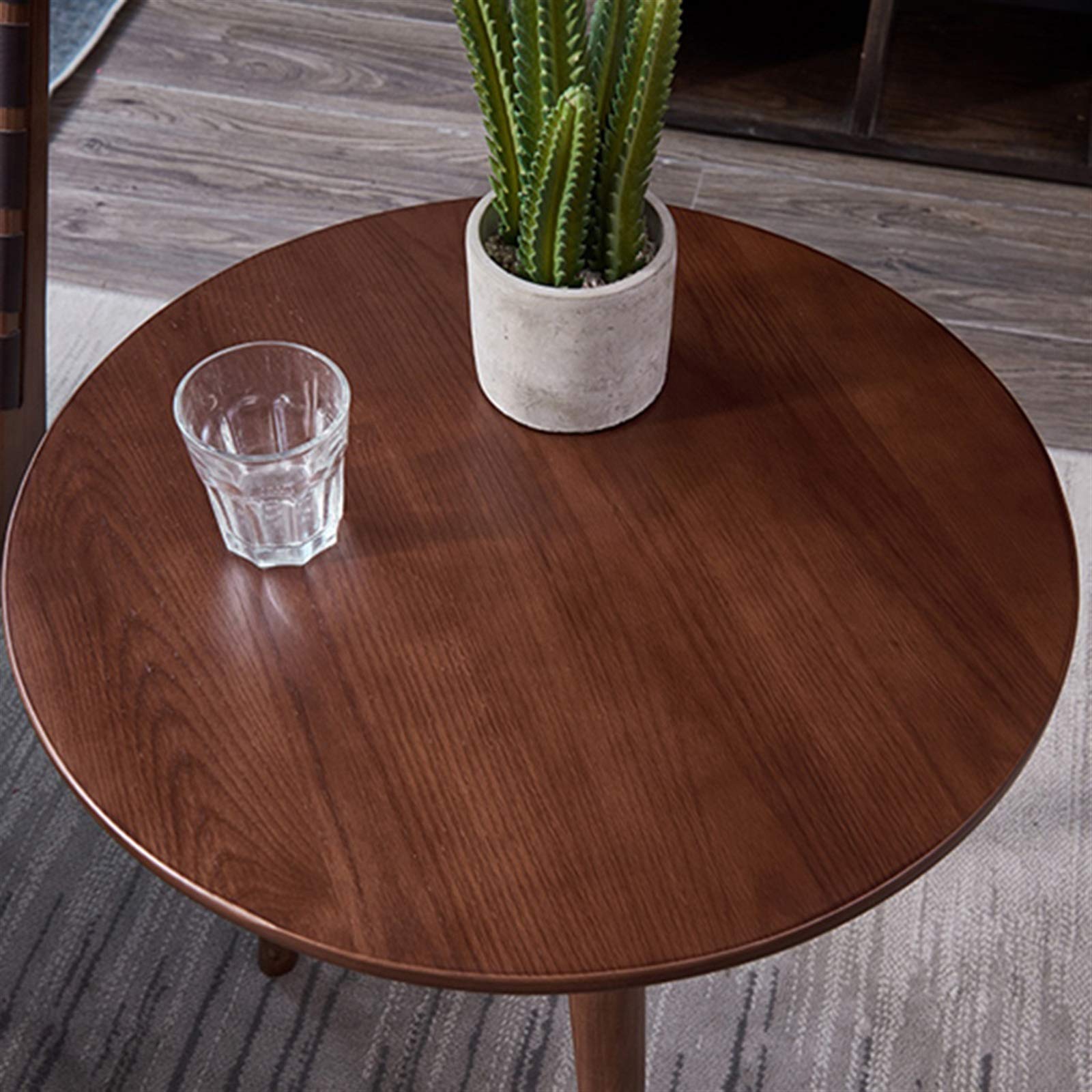 Amazon.co.jp: 木製バーテーブル、カフェキッチン寝室用の丸いコーヒー