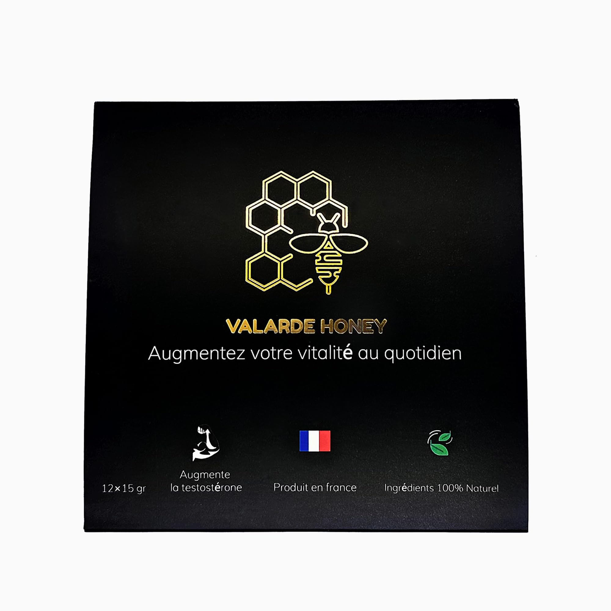 Honey from the Monts d'Ardèche - Aphro Honey with Spices Natural Stimulating Energy Testo 12 Stick