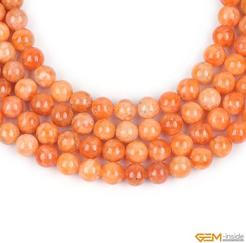 Miniatura 409 de GEM-Inside - Cuentas sueltas de piedra de lava negra natural de 0.315 in para hacer joyas, 15 pulgadas Cordierita de grado A