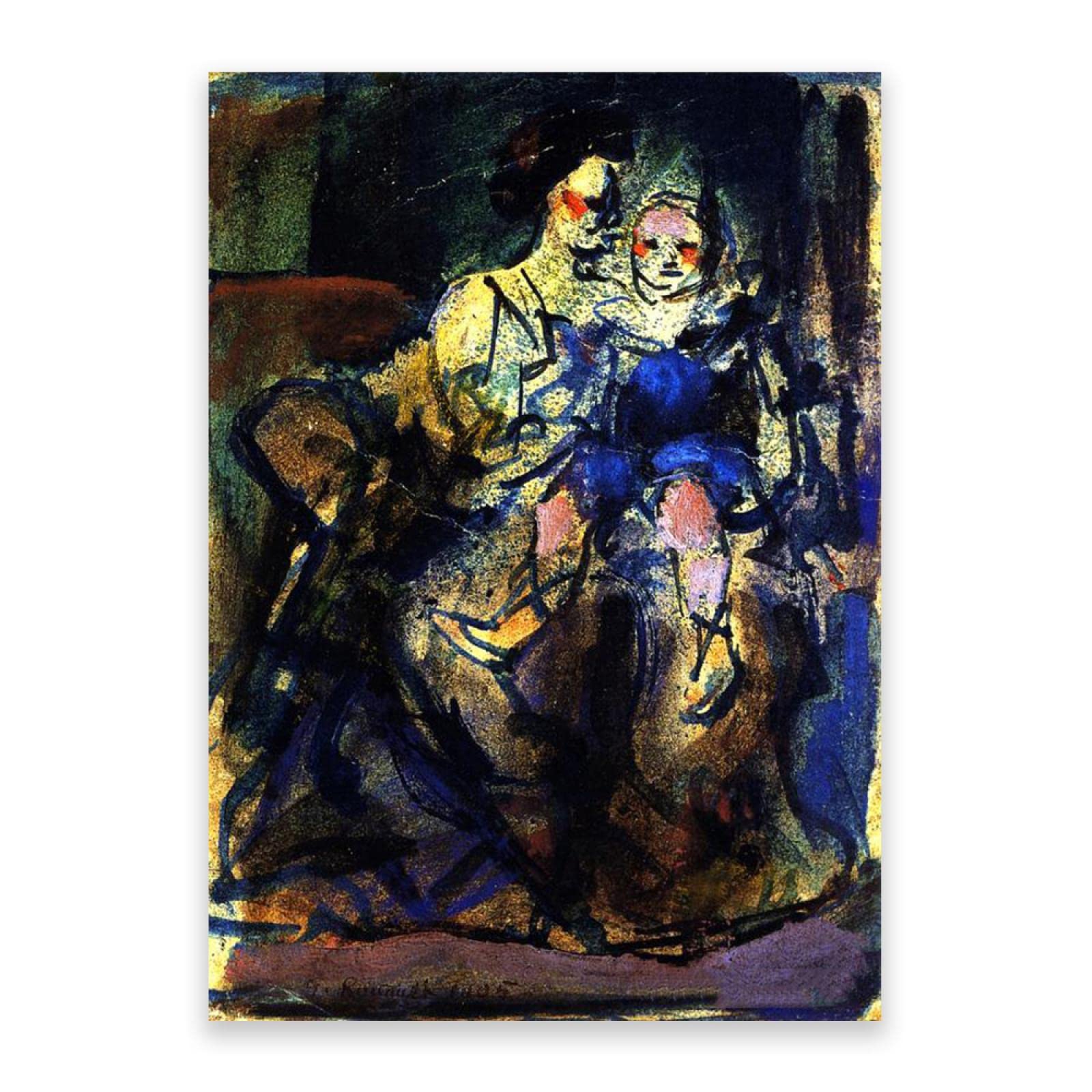 Amazon.co.jp: ジョルジュ・ルオー 有名な絵画の複製。「母と子