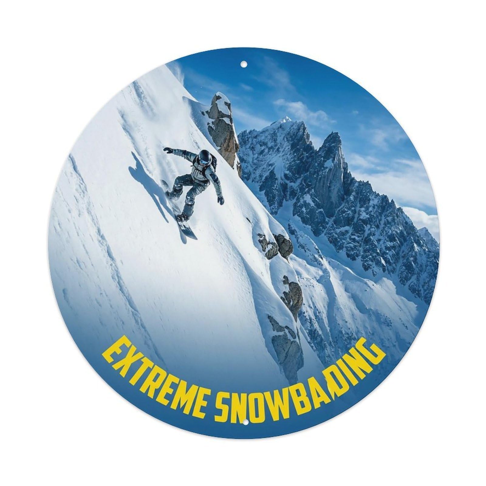 Vintage Extreme Snowboarding Extreme Sports Vintage Metal Tin Sign Plaque Wall Decor for Cafe, Club Bar, Office, Garden Metal Poster 8x8Inch