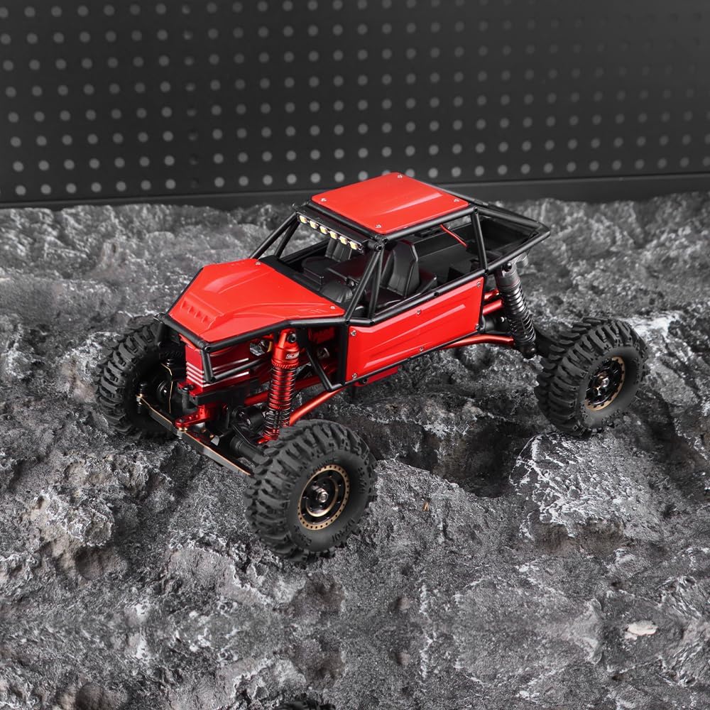 GLOBACT RC Body Shell Nylon Chassis Kit for TRX4M 1/18 RC Crawler Upgrade Parts (Red)