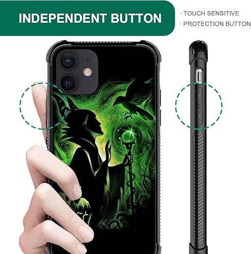 Miniatura 4 de CARLOCA Funda compatible con iPhone 11, diseño de dama mágica verde para iPhone 11, ultra protección, a prueba de golpes, de silicona suave TPU,