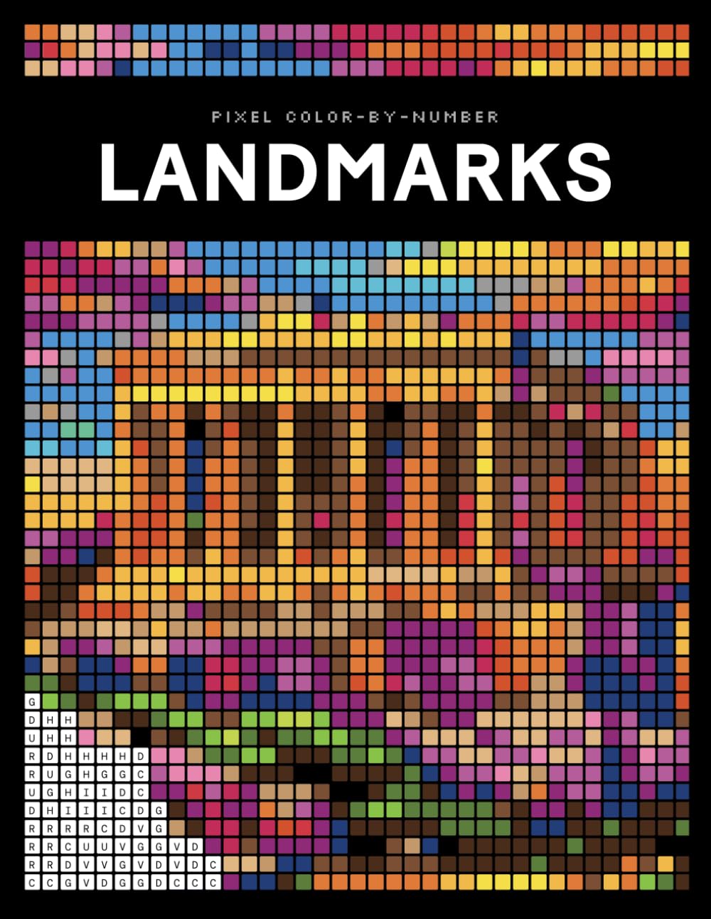 Landmarks Pixel Color by Number: A Mosaic Coloring Book for Adults