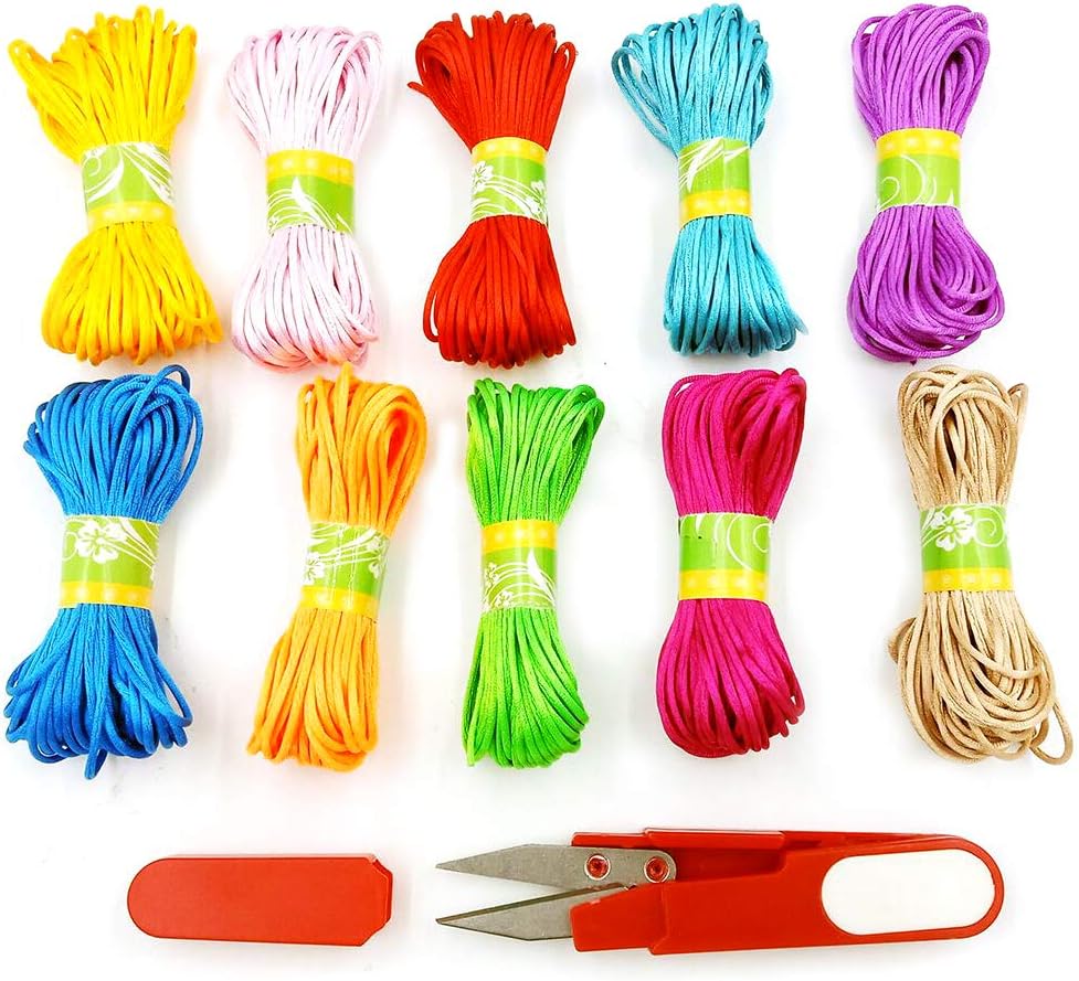 GEOOT10 Piece 10M Colorful Braided Hair Colorful Rope Braiding Colorful Rope Braiding Fashionable Colorful Tie (10 colors)