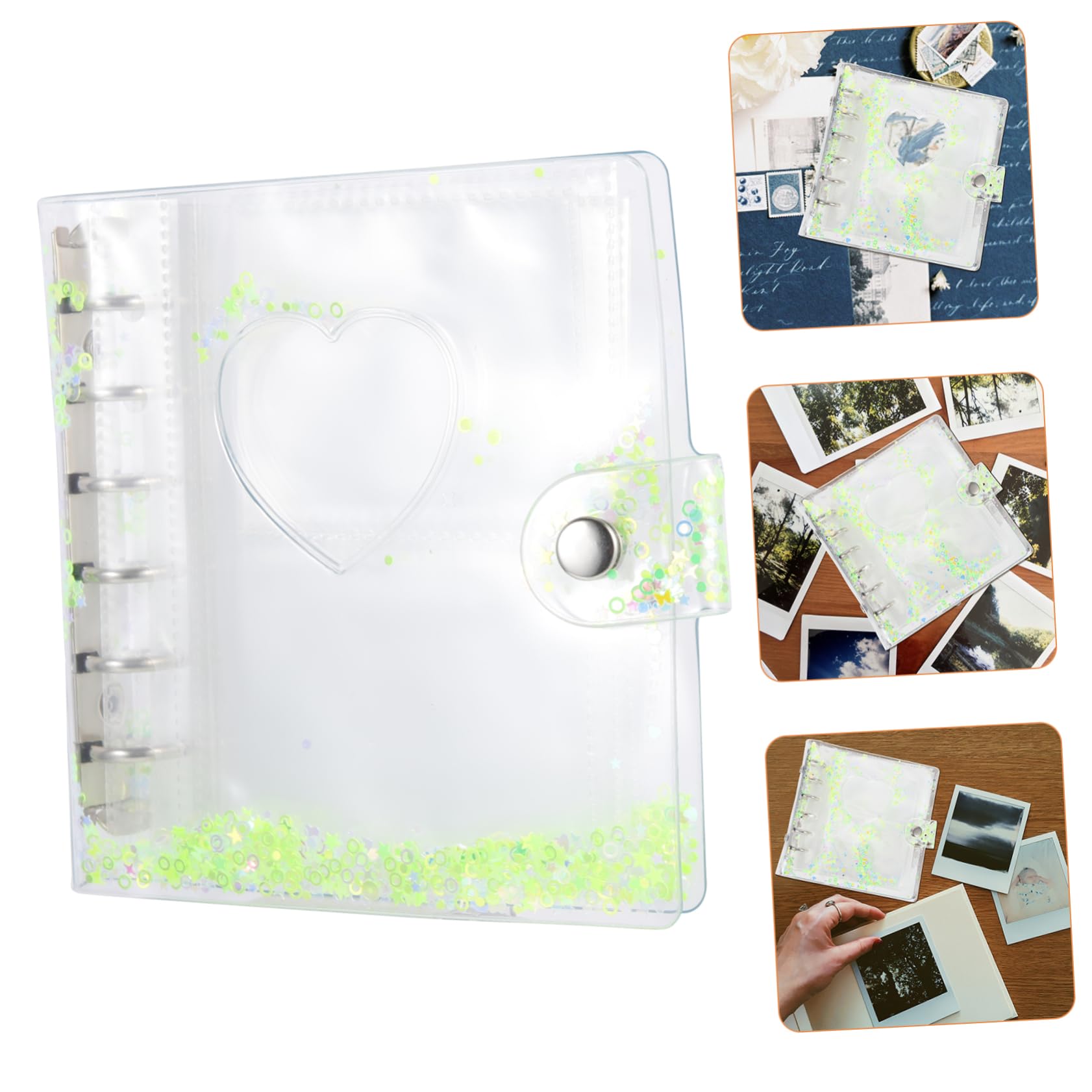 Operitacx 3 Set Porta Album a Fogli Mobili Custodie Per Album Fotografico in Pvc Ricariche Per Album Fotografici Libretto Porta Documenti Portafoto Ragazza Con Coperchio Contenitore