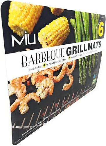 MIU Paquete de 6 alfombrillas para barbacoa