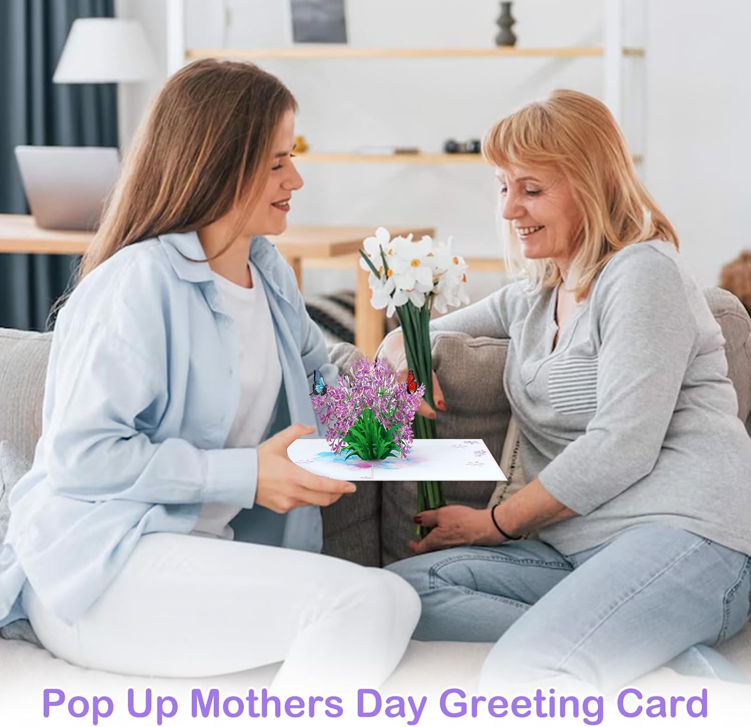 Flower Birthday Cards for Women - 3D Paper Flower Pop Up Card for Anniversary, Get Well, Thank You, Just Because, All Occasions, Gift for Mom Daughter Wife Grandma - Image 2