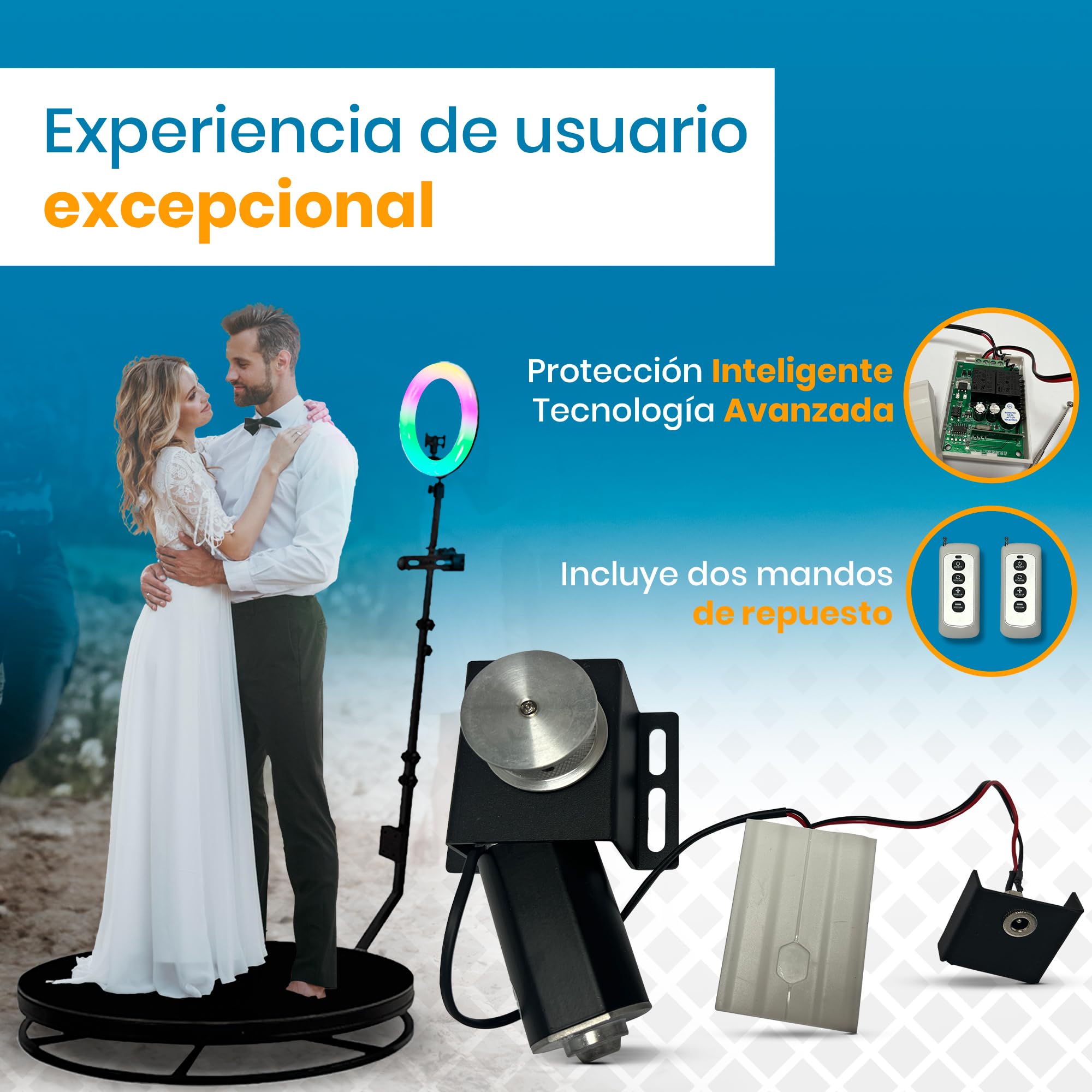 Motore di ricambio per Photobooth 360, Motore per 360 Photo Booth, Motore Macchina Fotografica a 360 gradi | Motore nuovo per Cabina Fotografica 360 Rotante