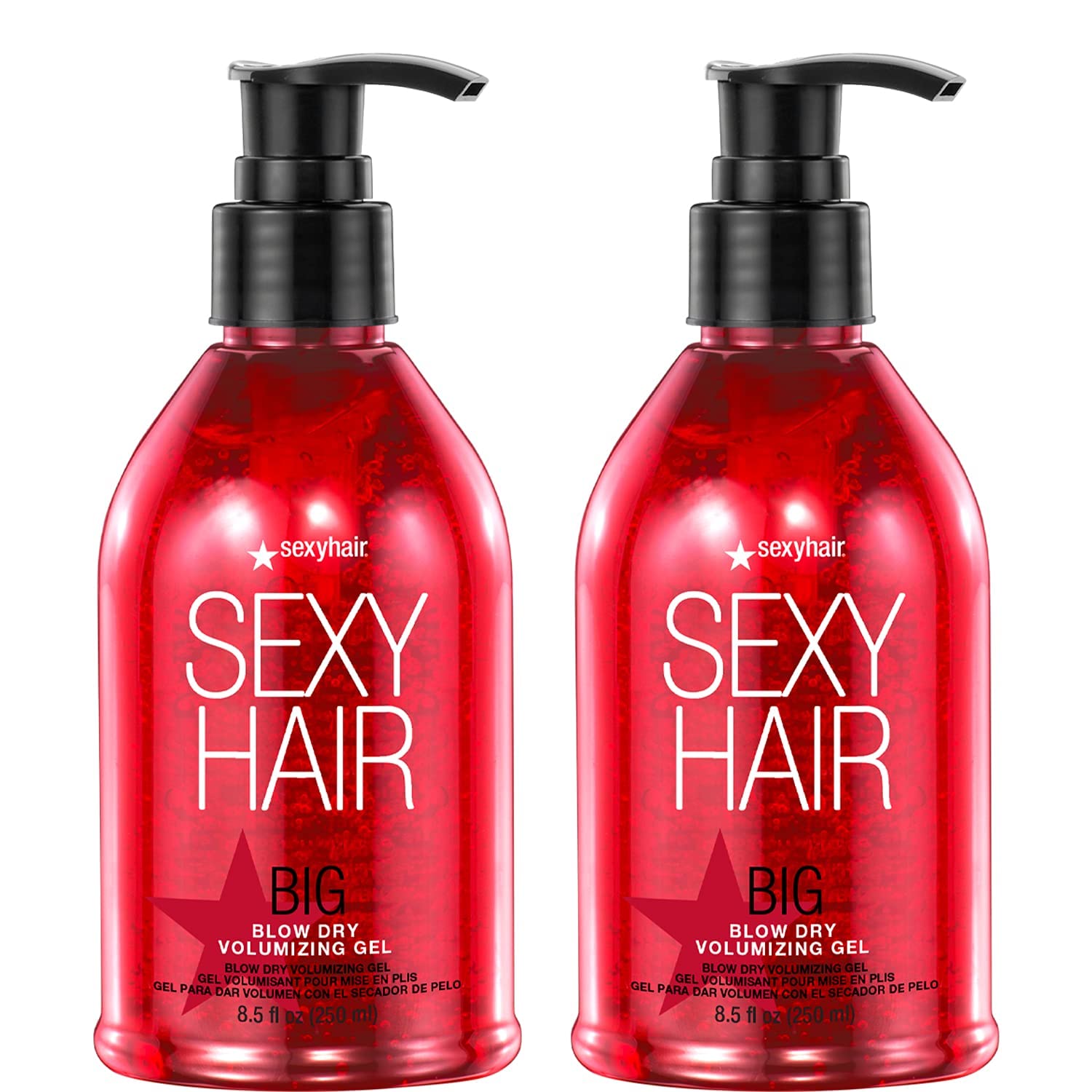 SexyHairBig Blow Dry Volumizing Gel, Twin Pack | Added Volume with Hold | Up to 72 Hours of Humidity Resistance | All Hair Types