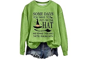 Funny Halloween Sweatshirts for Women, Crewneck Pullover, Long Sleeve Shirts, Casual Graphic...