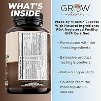 Vista 5 de Grow Vitamin Fórmula capilar todo en uno para hombres y mujeres – Fórmula avanzada para el cabello incluye biotina, palma enana americana