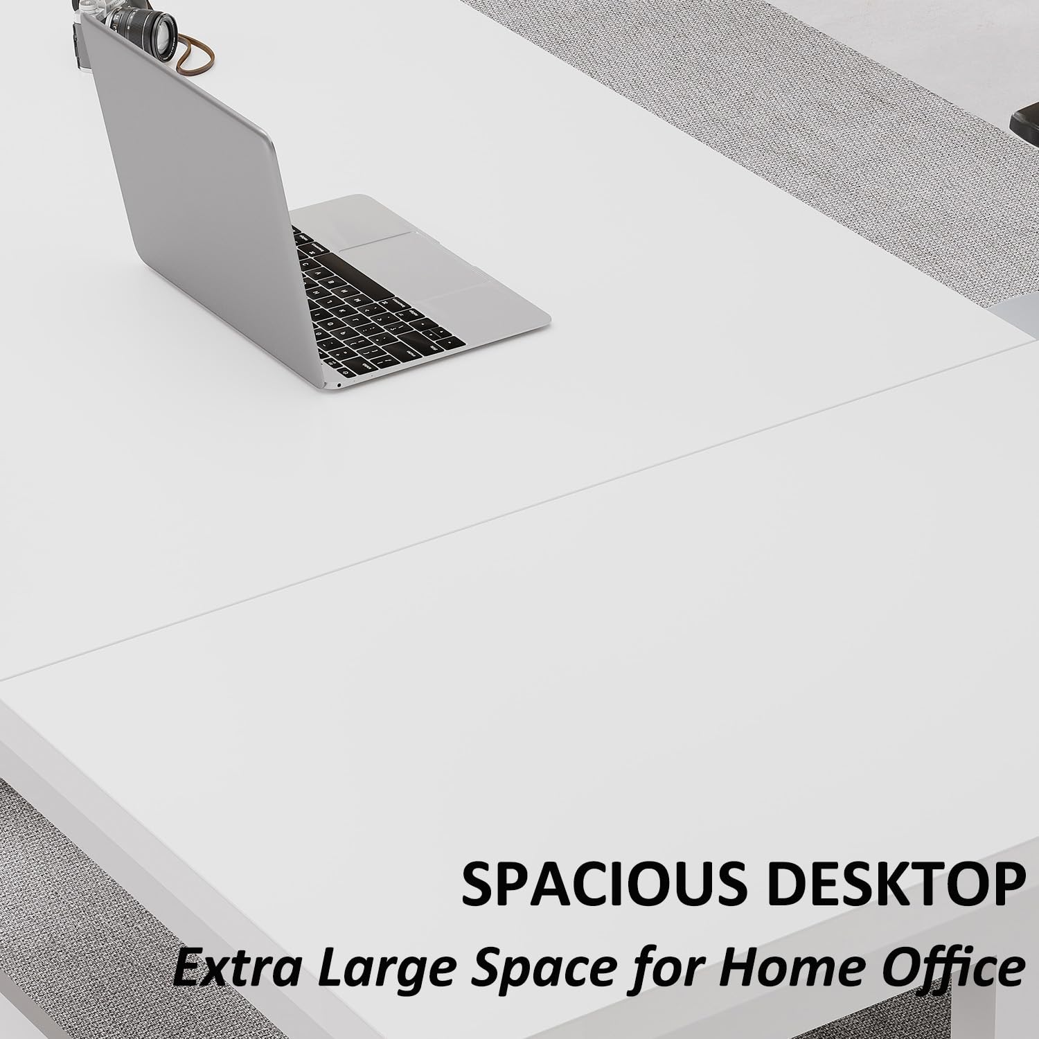 IBF - Escritorio largo de oficina para computadora, escritorio grande moderno de madera para el hogar, mesa de estudio, trabajo y juegos industrial para PC para 2 personas, escritorio ejecutivo de
