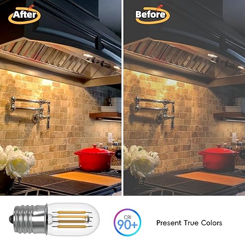 Miniatura 2 de Bombilla LED E17 para microondas, bajo el capó, equivalente a 40 vatios, 4 W, bombillas para refrigerador, 3000 K, blanco cálido, 120 V, para