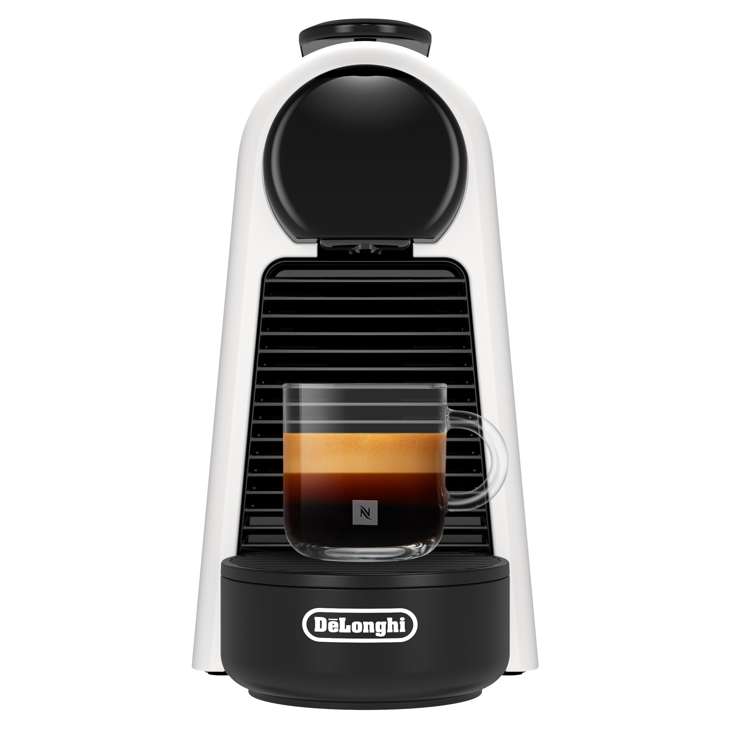NESPRESSO DE’LONGHI Essenza Mini Mattweiß Original Kapselmaschine | ultrakompaktes Design | 25 Sek. Aufheizzeit | 2 Tassengrößen | 19 Bar Druck | Kaffeemaschine EN85.WMT