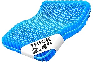2.4inch Extra Thick Gel Seat Cushion for Comfort and Spinal Support