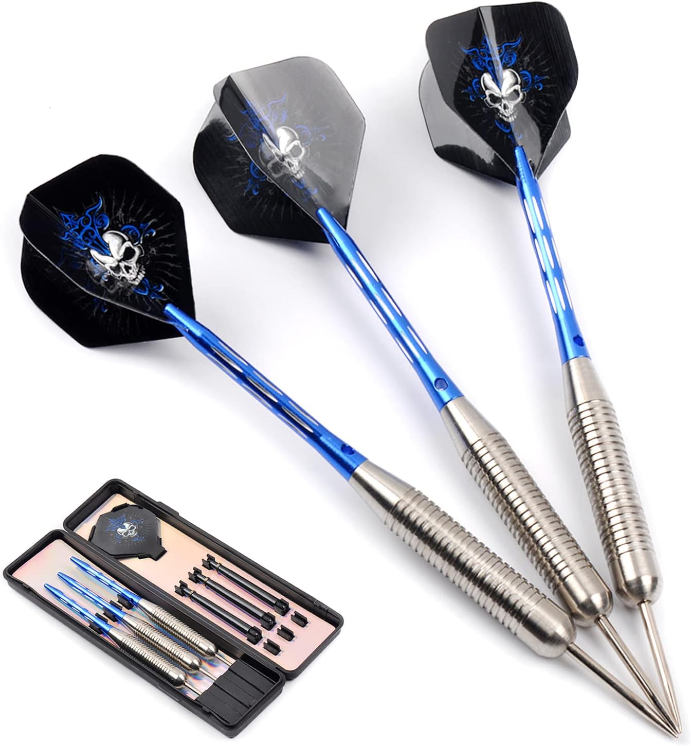 Lorigun Darts Tip Steel Set, 3 Pcs Darts with Flights and Aluminum