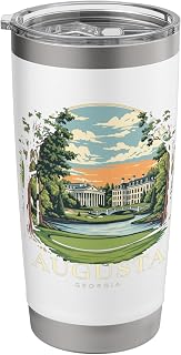 Vintage Augusta Georgia Sunset Skyline Cityscape Stainless Steel Insulated Tumbler