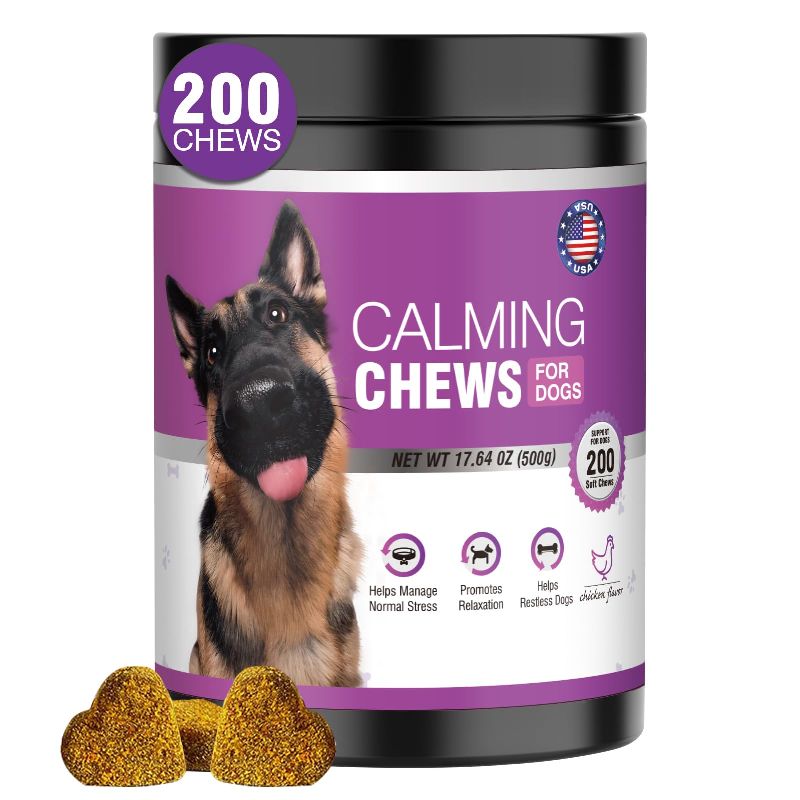 Locker.Ink | 22 Organic Pet Calming Treats to Soothe Your Furry Friend This Winter TTLXRL Calming Chews (200 pcs)