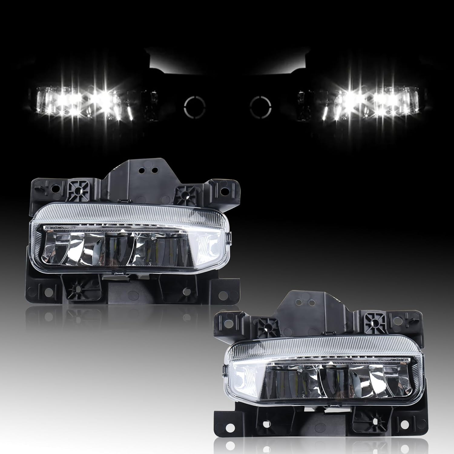 FEIDKS LED Fog Light Compatible with 2019-2023 Dodge Ram 2500 3500, Front Bumper Fog Lights Assembly with Lamp Bracket Wires Switch