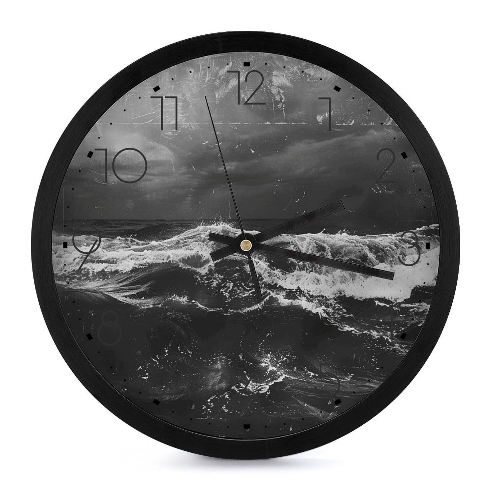 Horloge murale numérique lisible pour habiller un grand mur de séjour