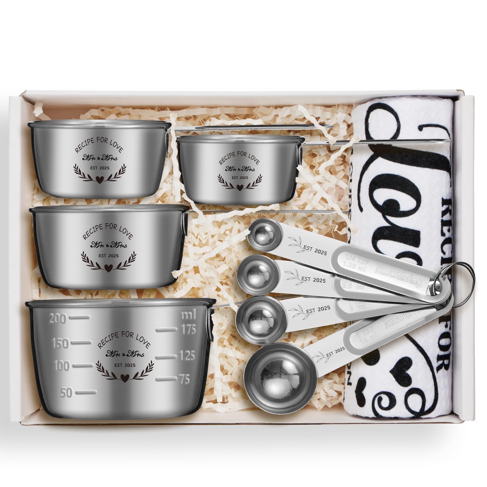 Wedding Gifts for Couples 2025,Engagement Gifts for Couples,Mr and Mrs Gifts,Cool Bridal Shower Gifts for Bride to Be,Bride Gifts Measuring Cups and